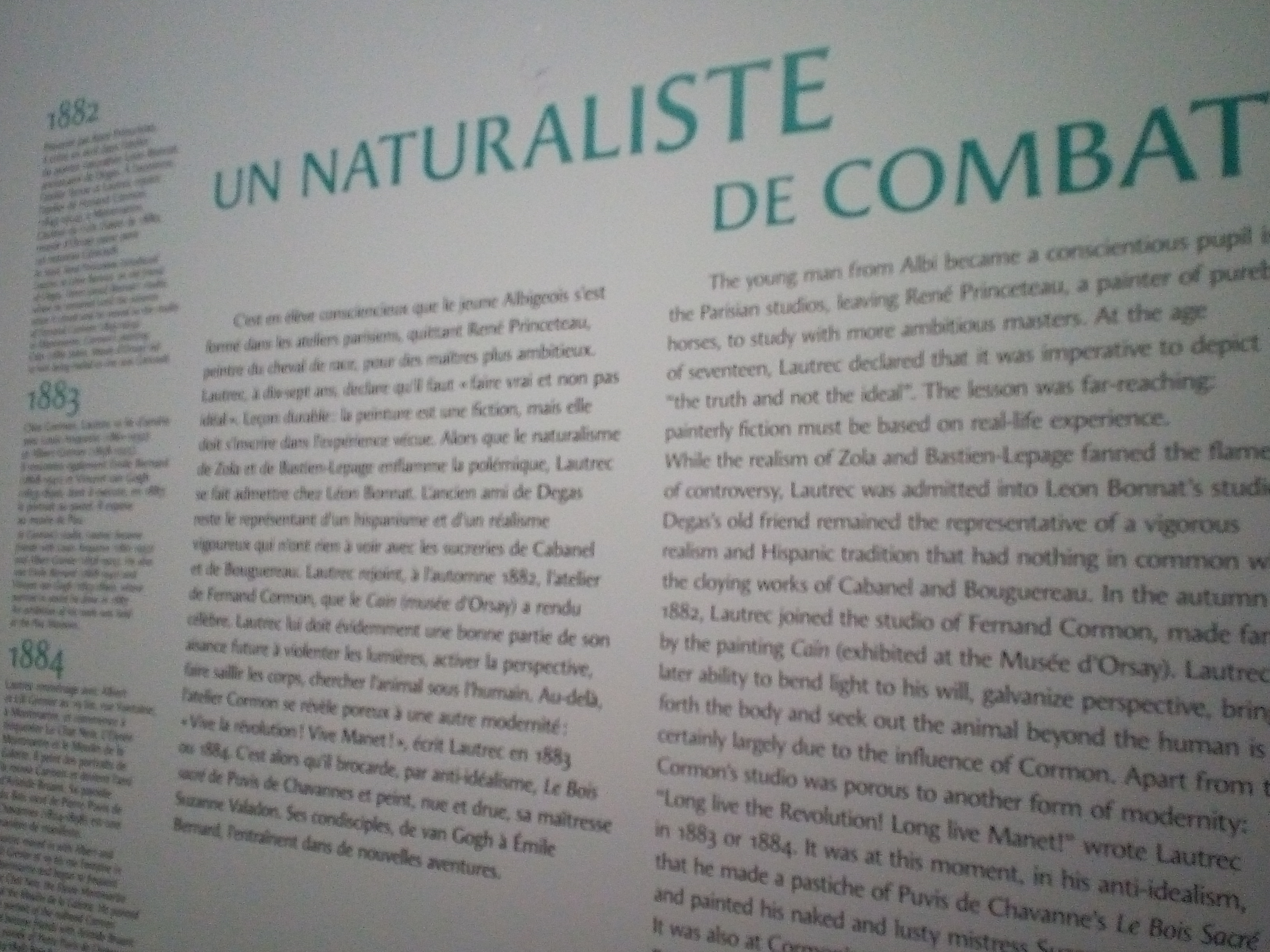Exposition Toulouse-Lautrec au Grand Palais à Paris